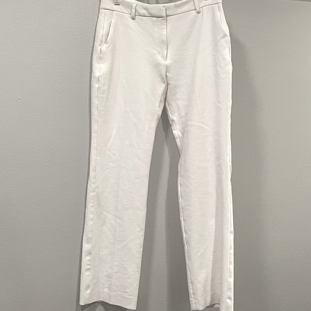 Express Editor Pant White Bootcut Sz 6